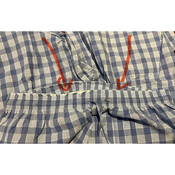 Brooks Brothers Men's Pajama Set Medium Long Sleeves Pants Blue Check Old Money - Picture 10 of 11